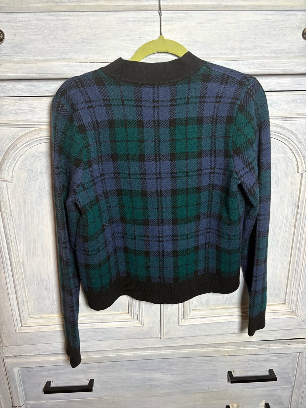 Ann Taylor Blackwatch Plaid Cardigan Preppy Grandpa Country Club Academia - Picture 10 of 10